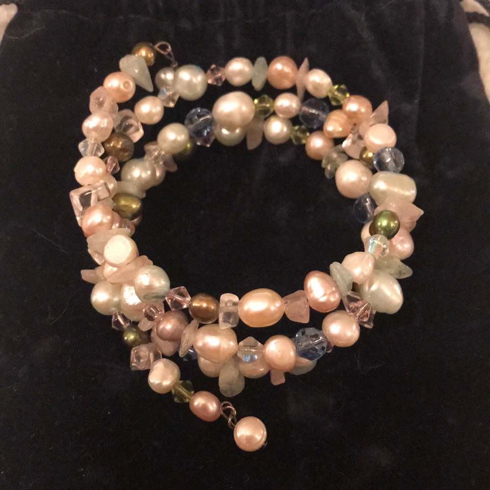 3 for $10 Pearl and Crystal Wrap Bracelet